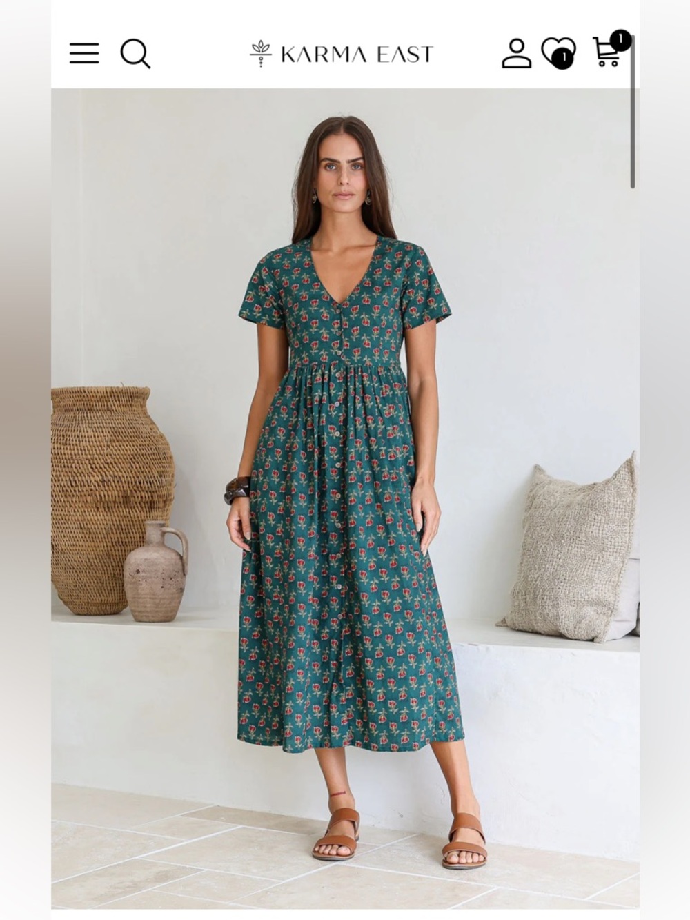 Karma East Promenade Dress in Evergreen